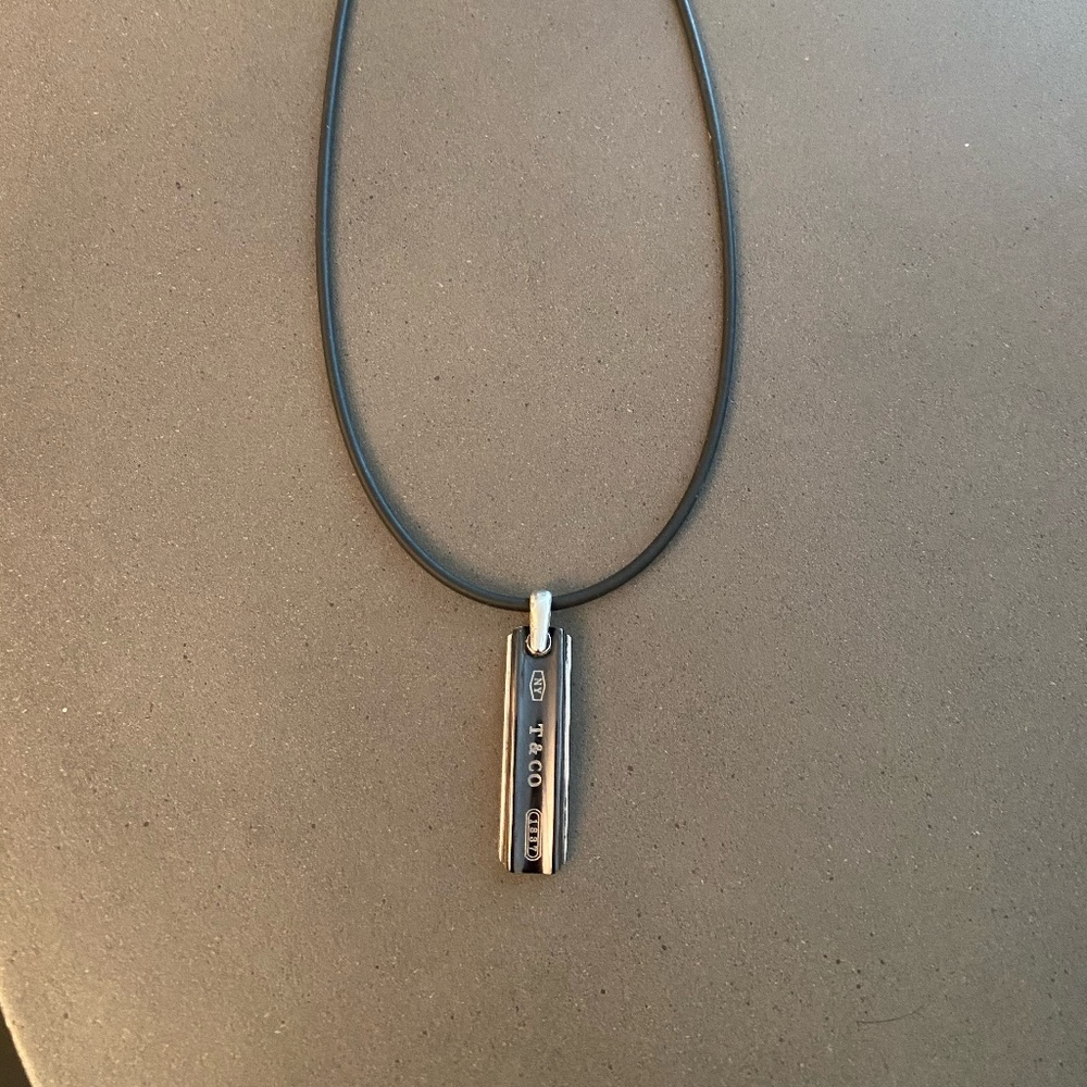 Mens Tiffany & Co Black Necklace